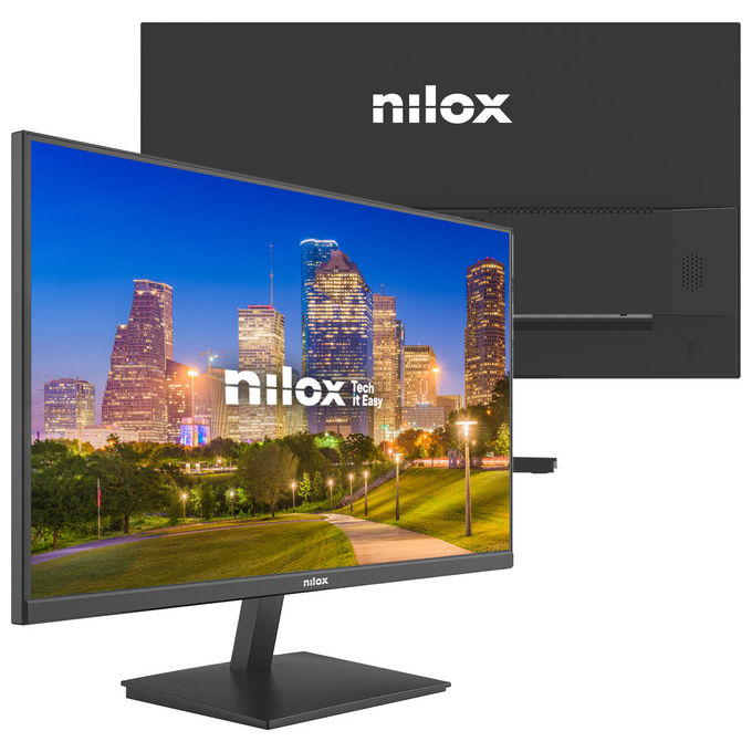 Nilox monitor 27 pollici IPS, Full HD 1920x1080, 120 Hz, 4 ms, 1 HDMI, 1 DisplayPort, supporto VESA, nero