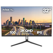 Nilox monitor 32 pollici IPS QHD 2560x1440, 120 Hz, 4 ms, HDMI, DisplayPort, FreeSync, VESA, nero