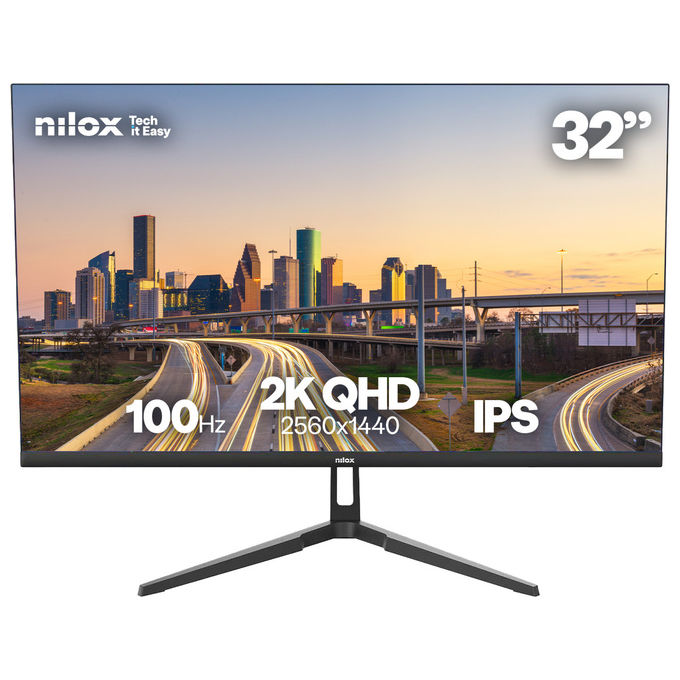 Nilox monitor 32 pollici IPS QHD 2560x1440, 120 Hz, 4 ms, HDMI, DisplayPort, FreeSync, VESA, nero