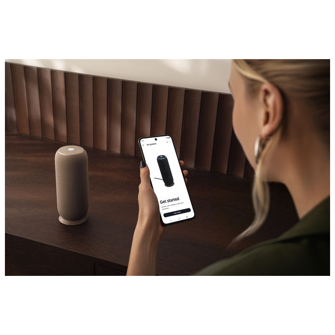Motorola Moto Sound Flow, altoparlante portatile 30W, Sound by Bose, Wi-Fi Bluetooth, IP67, 12h, grigio talpa