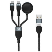 Conceptronic cavo USB 2.0, USB-A a 2x USB-C, 1,5 m, ricarica rapida 100 W, 480 Mbps, nero