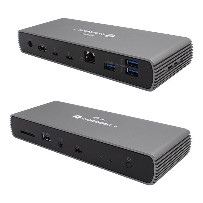 I-tec docking station Thunderbolt 4, dual display, Power Delivery 90W, 2x DisplayPort, USB-C, Ethernet 1Gbps, nero