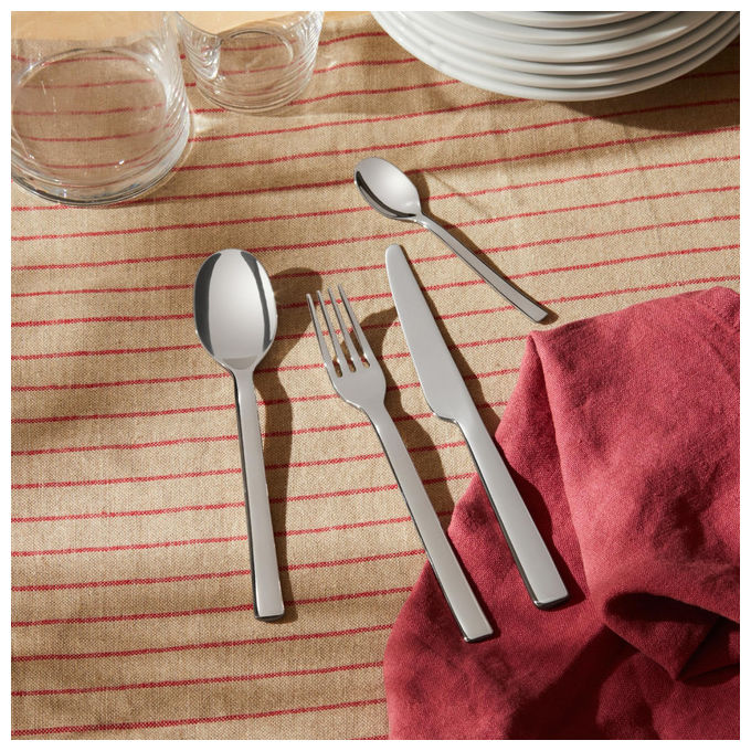 Alessi Ovale servizio posate 24 pezzi per 6 persone, acciaio inossidabile 18-10 lucido, design Bouroullec, lavastoviglie