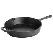 Napoleon 56058 Padella in Ghisa Smaltata 30 cm Antiaderente Naturale Compatibile Gas Barbecue e Forno colore Nero