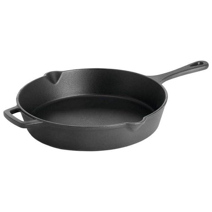 Napoleon 56058 Padella in Ghisa Smaltata 30 cm Antiaderente Naturale Compatibile Gas Barbecue e Forno colore Nero