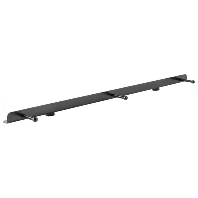 Witt tavolo da pizza XL con ruote, piano in acciaio inossidabile, struttura nera, 80x80x90 cm, 2 ripiani