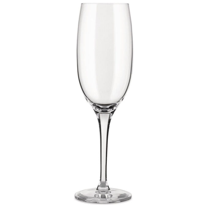 Alessi bicchieri flute per spumante e champagne, collezione Mami XL, vetro cristallino, set da 4 pezzi, 250 ml