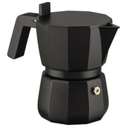 Alessi caffettiera moka espresso 3 tazze, design David Chipperfield, alluminio pressofuso, nera, 150 ml, DC06-3 B