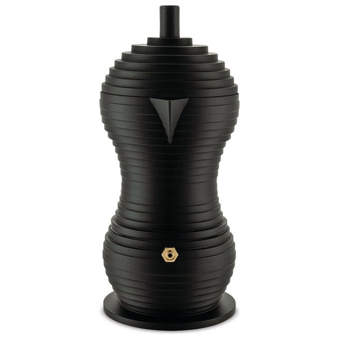 Alessi MDL02-6BB Pulcina Moka Caffettiera Espresso 6 Tazze Alluminio colore Nero
