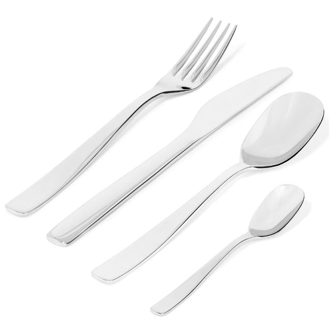 Alessi KnifeForkSpoon servizio posate 24 pezzi AJM22S24M acciaio inox 18-10 lucido per 6 persone design Jasper Morrison