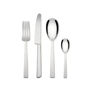 Alessi Asta servizio di posate 24 pezzi, acciaio inox 18-10, set per 6 persone, design Alessandro Mendini, lucido