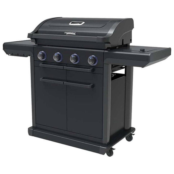 Campingaz barbecue a gas 4 Series Onyx S Dualgas, 4 bruciatori, ghisa smaltata, GPL e metano, 13.6 kw, accensione elettronica