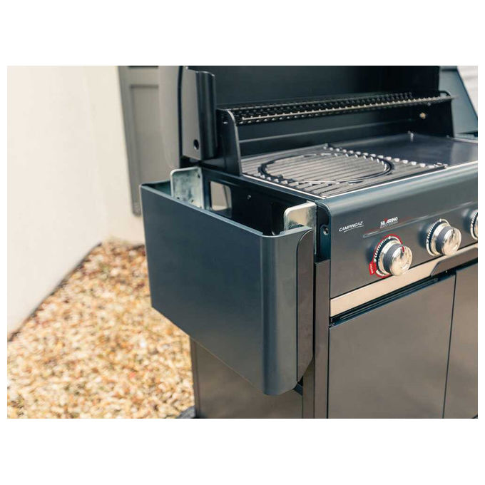 Campingaz barbecue a gas Select 4 EXS SBS, 4 bruciatori, piano cottura in ghisa smaltata, fornello laterale, termometro, 14,3 kW