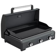 Campingaz Sigma 3 Cook, plancha a gas portatile, 3 bruciatori, 7.2 kw, piastra in ghisa smaltata, 2500 cm², coperchio con termometro
