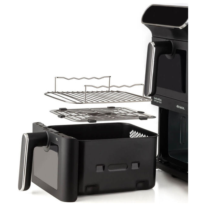 Ariete 4640 Friggitrice ad aria 11 L 2460W Doppia Verticale 2 Cestelli Sync Dual 6 Programmi Grill 200°C colore Nero
