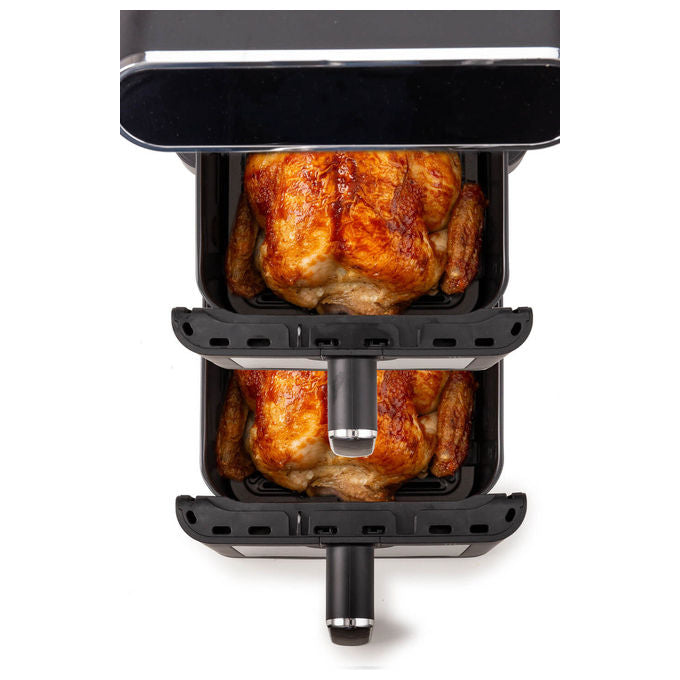 Ariete 4640 Friggitrice ad aria 11 L 2460W Doppia Verticale 2 Cestelli Sync Dual 6 Programmi Grill 200°C colore Nero