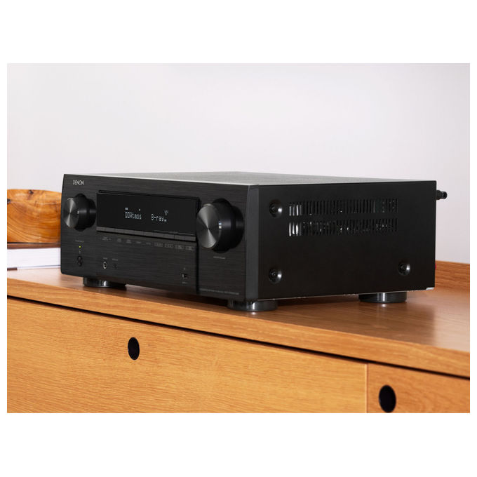 Denon AVR-X1800H Amplificatore AV 7.2 canali 80W Dolby Atmos DTS:X HDMI 8K Wi-Fi Bluetooth HEOS DAB+ colore Nero