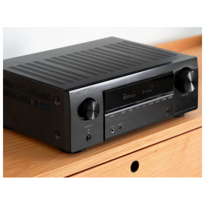 Denon AVR-X1800H Amplificatore AV 7.2 canali 80W Dolby Atmos DTS:X HDMI 8K Wi-Fi Bluetooth HEOS DAB+ colore Nero