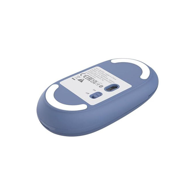Trust Seron mouse wireless Bluetooth, hyperscroll slim, silenzioso, ricaricabile, multi-dispositivo, 65% plastica riciclata, blu