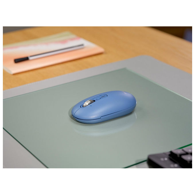 Trust Seron mouse wireless Bluetooth, hyperscroll slim, silenzioso, ricaricabile, multi-dispositivo, 65% plastica riciclata, blu