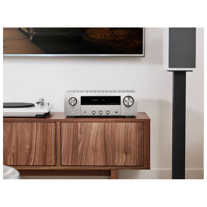 Denon DRA-900H sintoamplificatore stereo 2.2 canali, 100 W, Wi-Fi, Bluetooth, HDMI 8K, HEOS, AirPlay 2, argento
