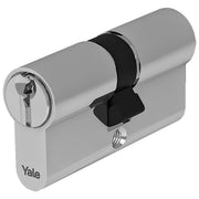 Yale cilindro europeo sagomato Y500, doppio frizionato, ottone nichelato, 27x27 mm, 3 chiavi, anti-picking, 5 pin
