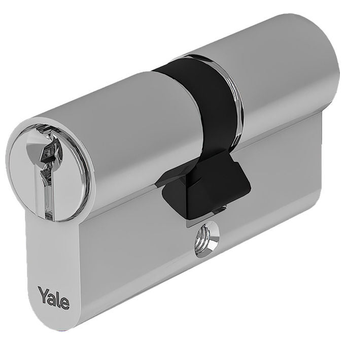 Yale cilindro europeo Y500 frizionato, 30x40 mm, nichelato, anti-picking, doppio, 5 pin, 3 chiavi