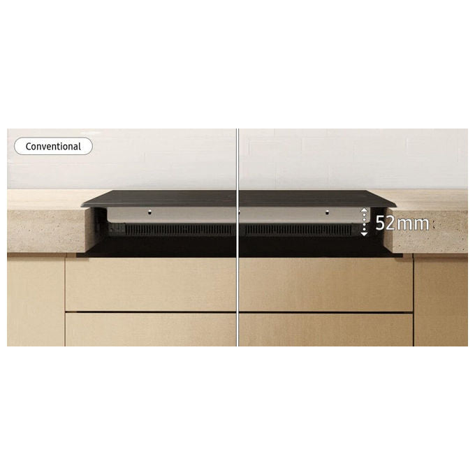 Samsung piano cottura a induzione 80 cm, NZ85C5047KK, Slim Fit, 5 zone, Flex Zone, vetroceramica nero, Wi-Fi, SmartThings