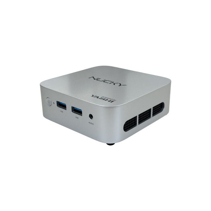 Yashi Mini PC Nucky, AMD Ryzen 3 3300U, 16 GB RAM DDR4, 256 GB SSD NVMe, Windows 11 Pro, WiFi 6, Bluetooth 5.2, Silver