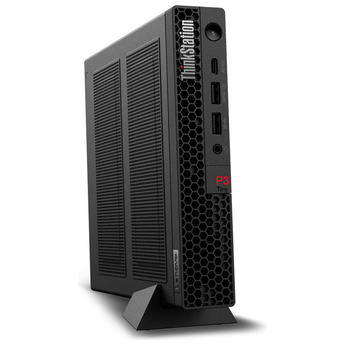 Lenovo ThinkStation P3 Tiny Gen 2, mini pc workstation, Intel Core Ultra 9 285, 32 GB DDR5, SSD 1 TB NVMe, Nvidia RTX A1000 8 GB, Wi-Fi 7, Windows 11 Pro, nero
