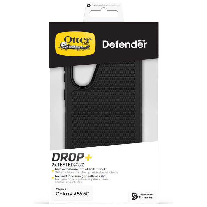 OtterBox custodia Defender per Samsung Galaxy A56 5G, triplo strato, protezione militare 7X, antiurto, nero