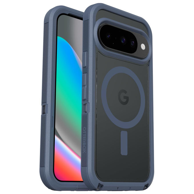 OtterBox 77-98262 Defender Pro XT Cover per Google Pixel 10 Pixel 10 Pro MIL-STD-810G ricarica wireless 15W colore Blu Trasparente