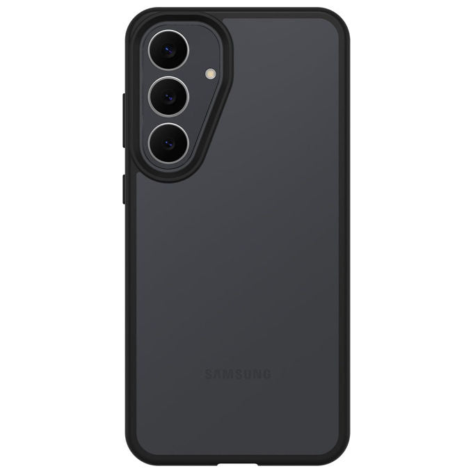 OtterBox custodia React Series per Samsung Galaxy S25 FE, ultrasottile, resistente, standard militare MIL-STD-810G, trasparente nero