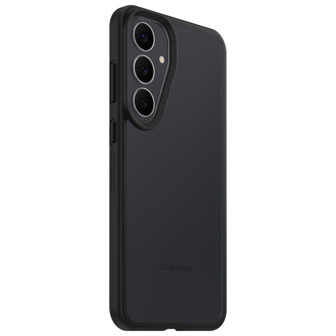 OtterBox custodia React Series per Samsung Galaxy S25 FE, ultrasottile, resistente, standard militare MIL-STD-810G, trasparente nero