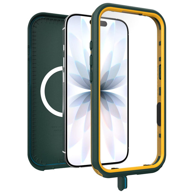 OtterBox custodia impermeabile Frē Series MagSafe per iPhone 17 Pro, IP68, protezione schermo integrata, resistente alle cadute MIL-STD-810G, verde
