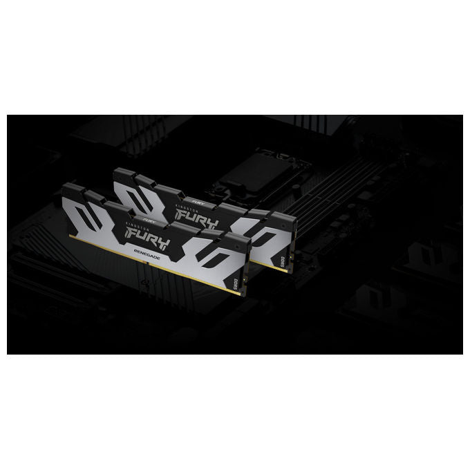 Kingston fury renegade silver, memoria ram ddr5 96gb, kit 2x48gb, 6400mt-s, cl32, xmp 3.0, dimm 288 pin