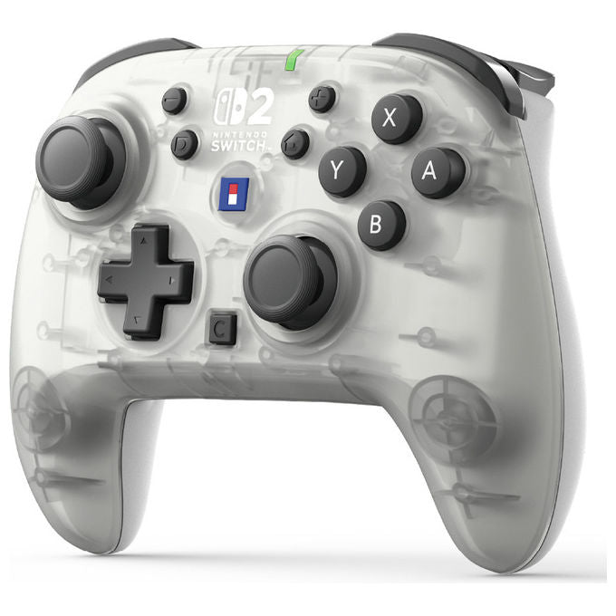 Hori HORIPAD Turbo Wireless Frost, controller per Nintendo Switch 2, bianco, Bluetooth, stick TMR, pulsanti programmabili