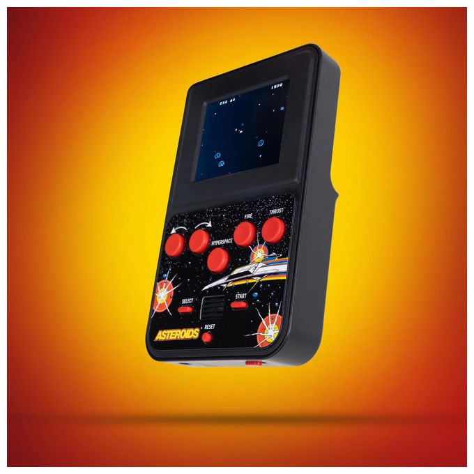 FIZZ Creations console portatile Asteroids schermo LCD a colori gioco arcade retro grafica originale effetti sonori