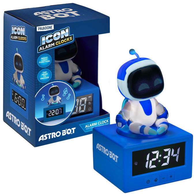 Paladone sveglia Astro Bot luce notturna funzione snooze in PVC PlayStation 17 cm