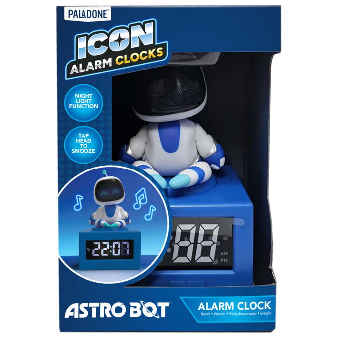 Paladone sveglia Astro Bot luce notturna funzione snooze in PVC PlayStation 17 cm