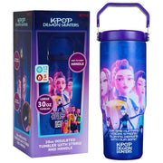 Cinereplicas borraccia termica Kpop Demon Hunters Huntrix, 500ml, acciaio inossidabile, doppia parete, lilla