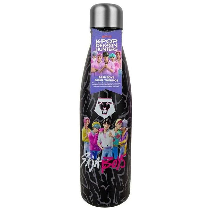 Cinereplicas borraccia termica Kpop Demon Hunters Saja Boys acciaio inossidabile 500 ml grafica ufficiale