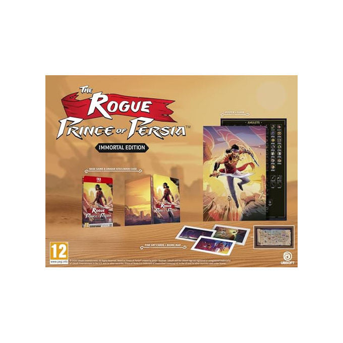 Ubisoft the rogue prince of persia immortal edition, Nintendo Switch 2, key card, steelbook, gioco avventura, roguelite, PEGI 12