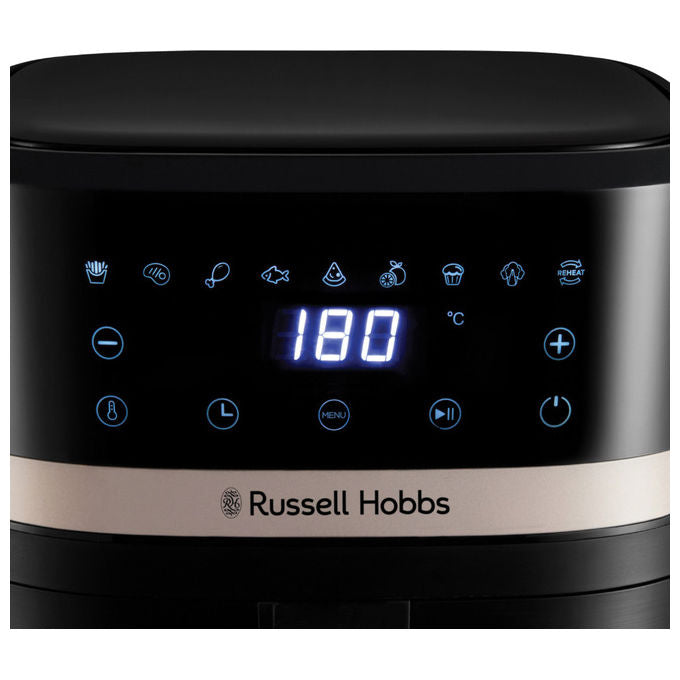 Russell Hobbs SatisFry friggitrice ad aria, 8,3 L, 1800 W, 9 programmi, tecnologia Rapid Air, touch digitale, nero