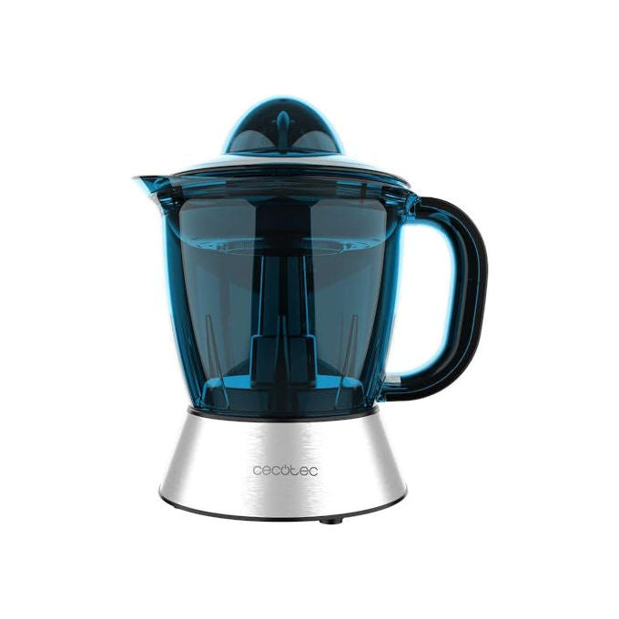 Cecotec Zitra Steel spremiagrumi elettrico, 40 W, rotazione bidirezionale, 2 coni, capacita' 1 L, filtro regolabile, accensione automatica