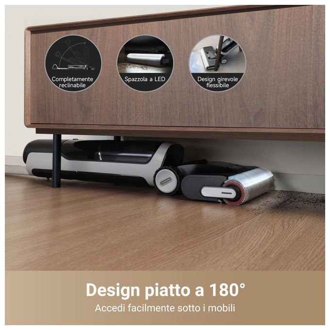 Dreame HHR31A H14 Pro Combo VM Lavapavimenti Senza Filo Wet Dry 18.000 Pa 400W autonomia 40 min filtro HEPA colore Nero