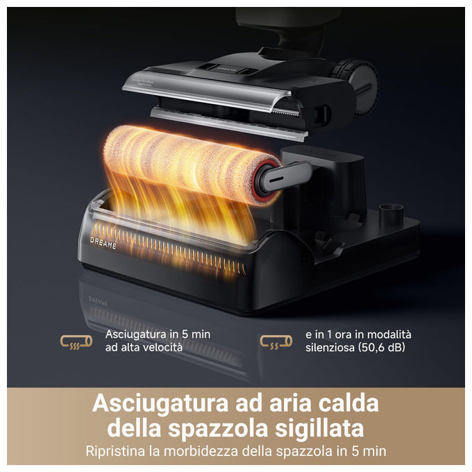 Dreame HHR31A H14 Pro Combo VM Lavapavimenti Senza Filo Wet Dry 18.000 Pa 400W autonomia 40 min filtro HEPA colore Nero