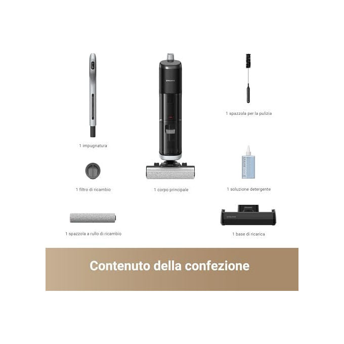 Dreame HHR31A H14 Pro Combo VM Lavapavimenti Senza Filo Wet Dry 18.000 Pa 400W autonomia 40 min filtro HEPA colore Nero