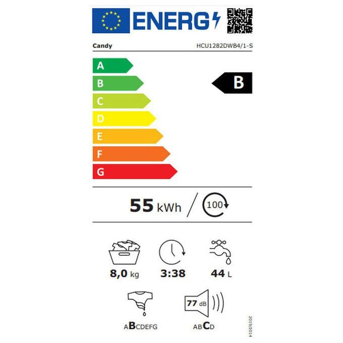 Candy HCU1282DWB4-1-S Ultra Lavatrice Carica Frontale 8 Kg 1200 Giri Classe B NFC colore Bianco
