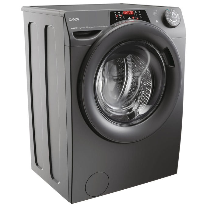 Candy ROW4966DWRR7-S RapidÓ Lavasciuga Frontale 9-6 Kg 1400 rpm Classe D Inverter Vapore Wi-Fi Bluetooth (85x60x58 cm) colore Antracite